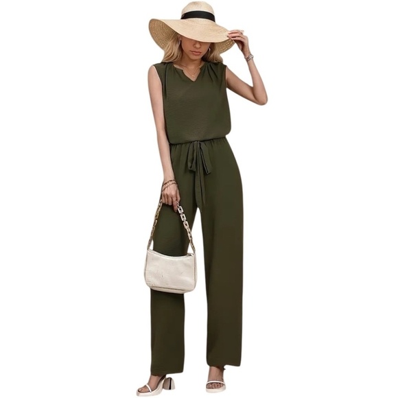 Sleeveless Pants Set Sleeveless Top Long Pants - Picture 1 of 4